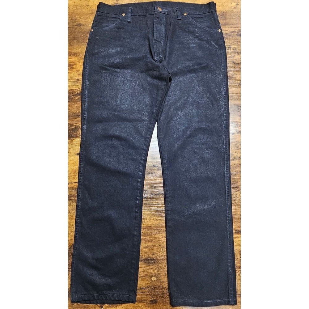 Wrangler 13MWZ Men's Cowboy Cut Jeans Black Denim Size 38x32